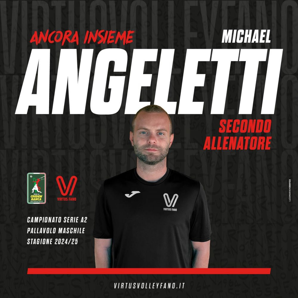 Michael Angeletti, secondo allenatore Virtus Volley Fano 
